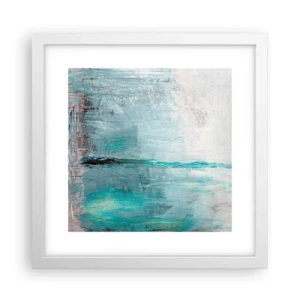 Affisch i vit ram - Horisontellt i blått - 30x30 cm