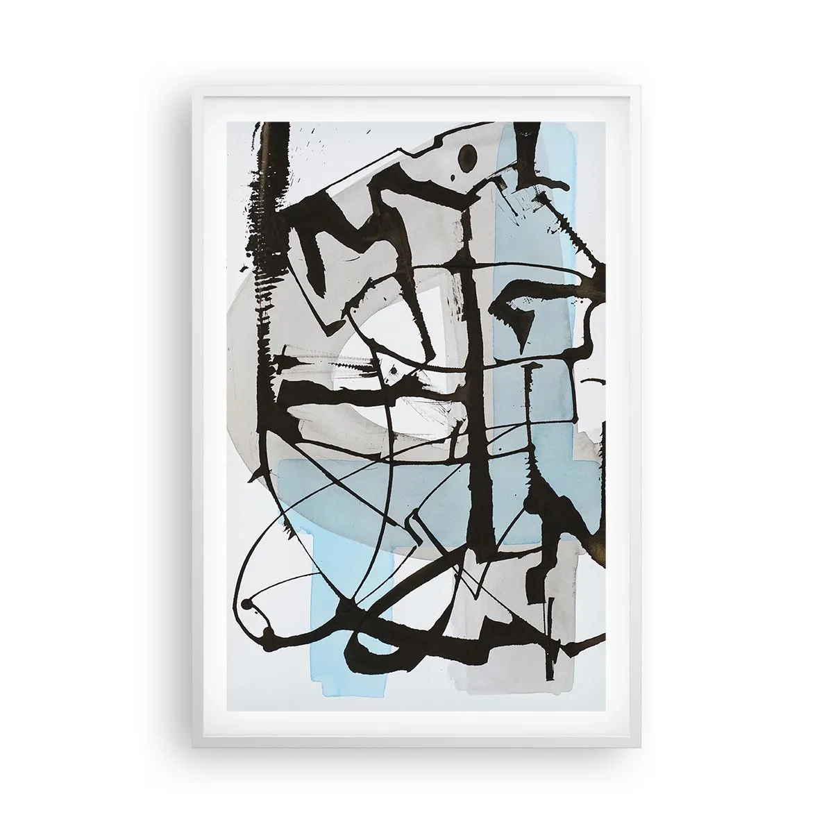 Affisch i vit ram - Blått trots allt - 61x91 cm