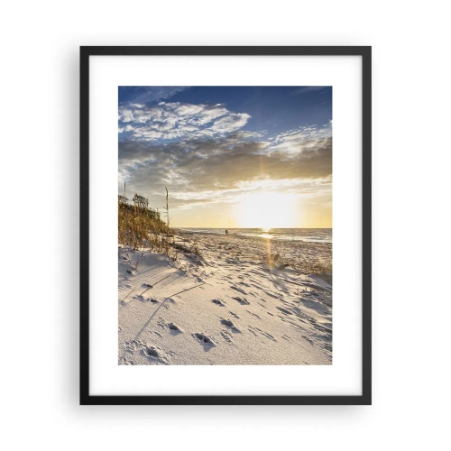 Affisch i svart ram - Inbjudan till promenad - 40x50 cm