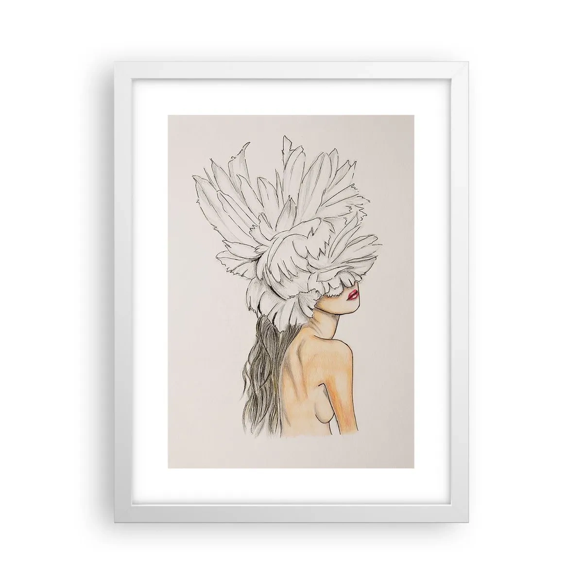 Affisch i vit ram - Krönt skönhet - 30x40 cm