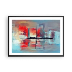 Affisch i svart ram - Landskap i en okänd dimension - 70x50 cm