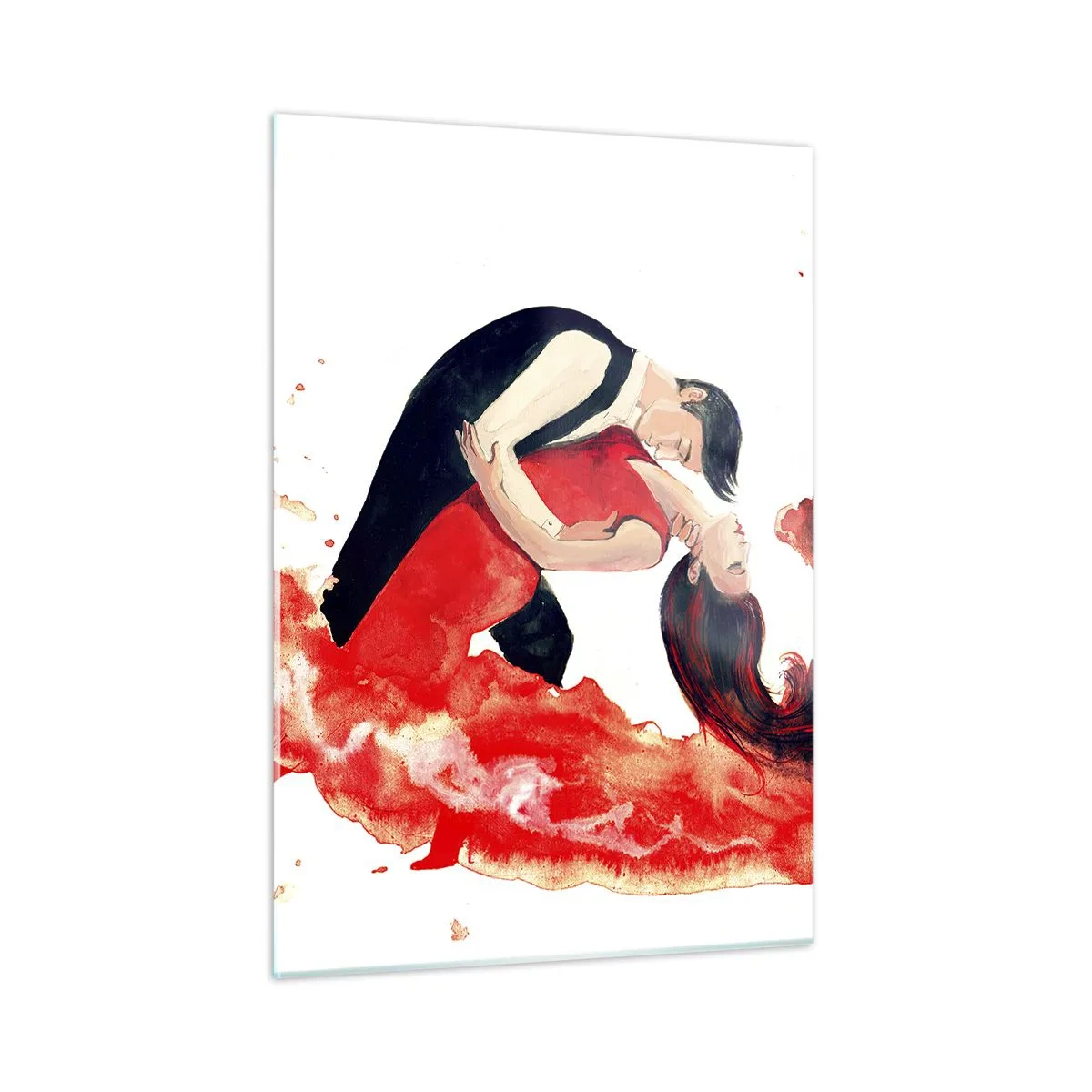 Glastavla - Bild på glas - Tango - den sensuella vågen - 50x70 cm