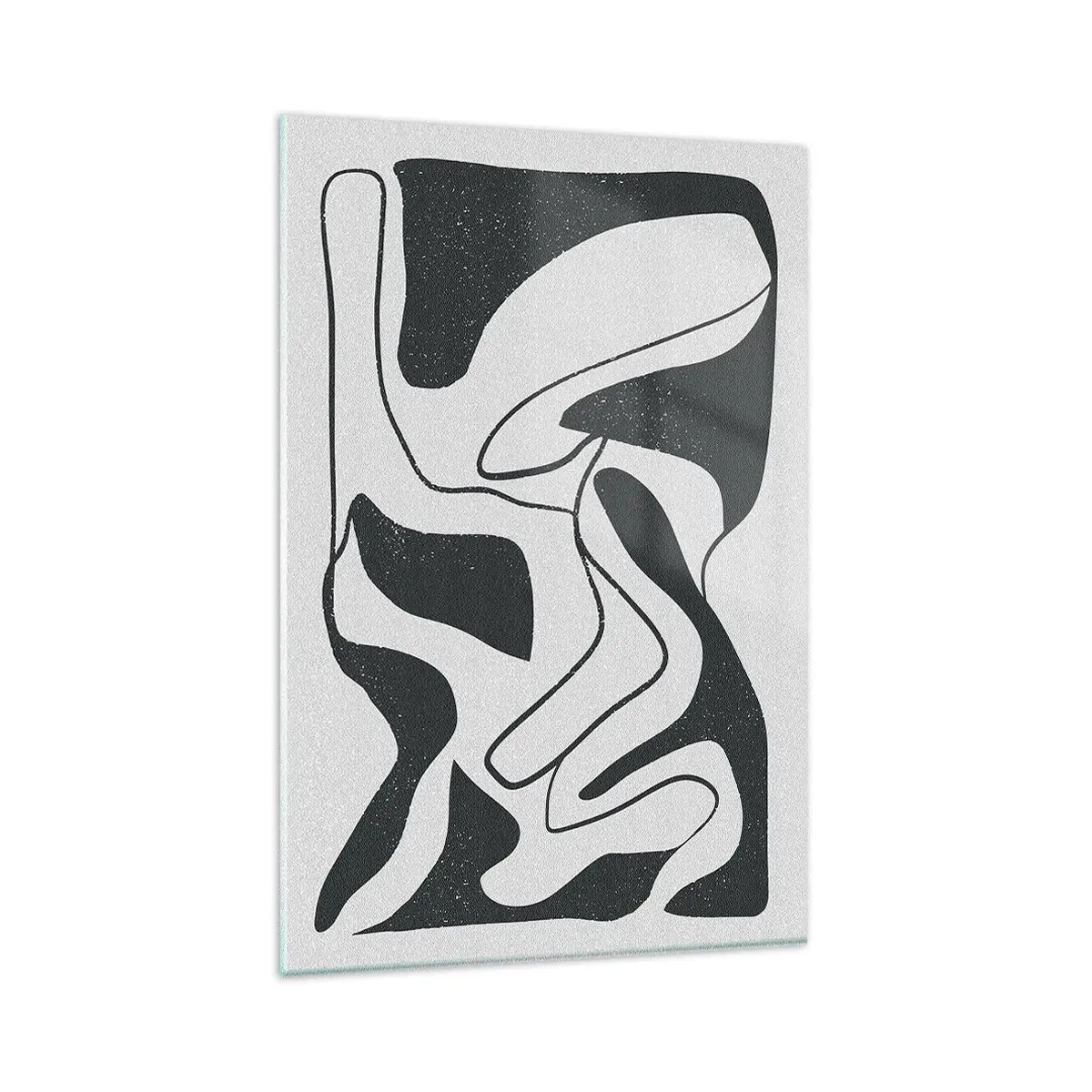 Glastavla - Bild på glas - Abstrakt lek i en labyrint - 80x120 cm