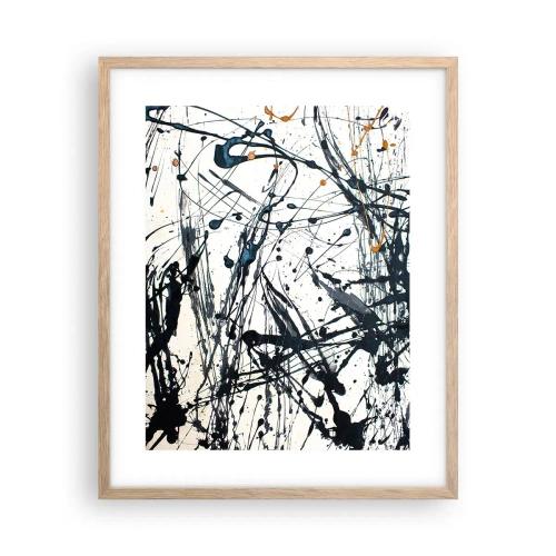 Affisch i ram av ljusek - Expressionistisk abstraktion - 40x50 cm
