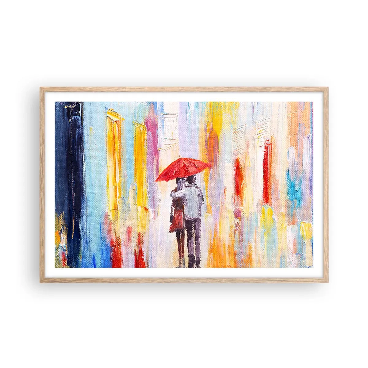 Affisch i ram av ljusek - Må det fortsätta regna - 91x61 cm