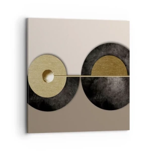 Canvastavla - Bild på duk - Variationer runt en cirkel - 70x70 cm