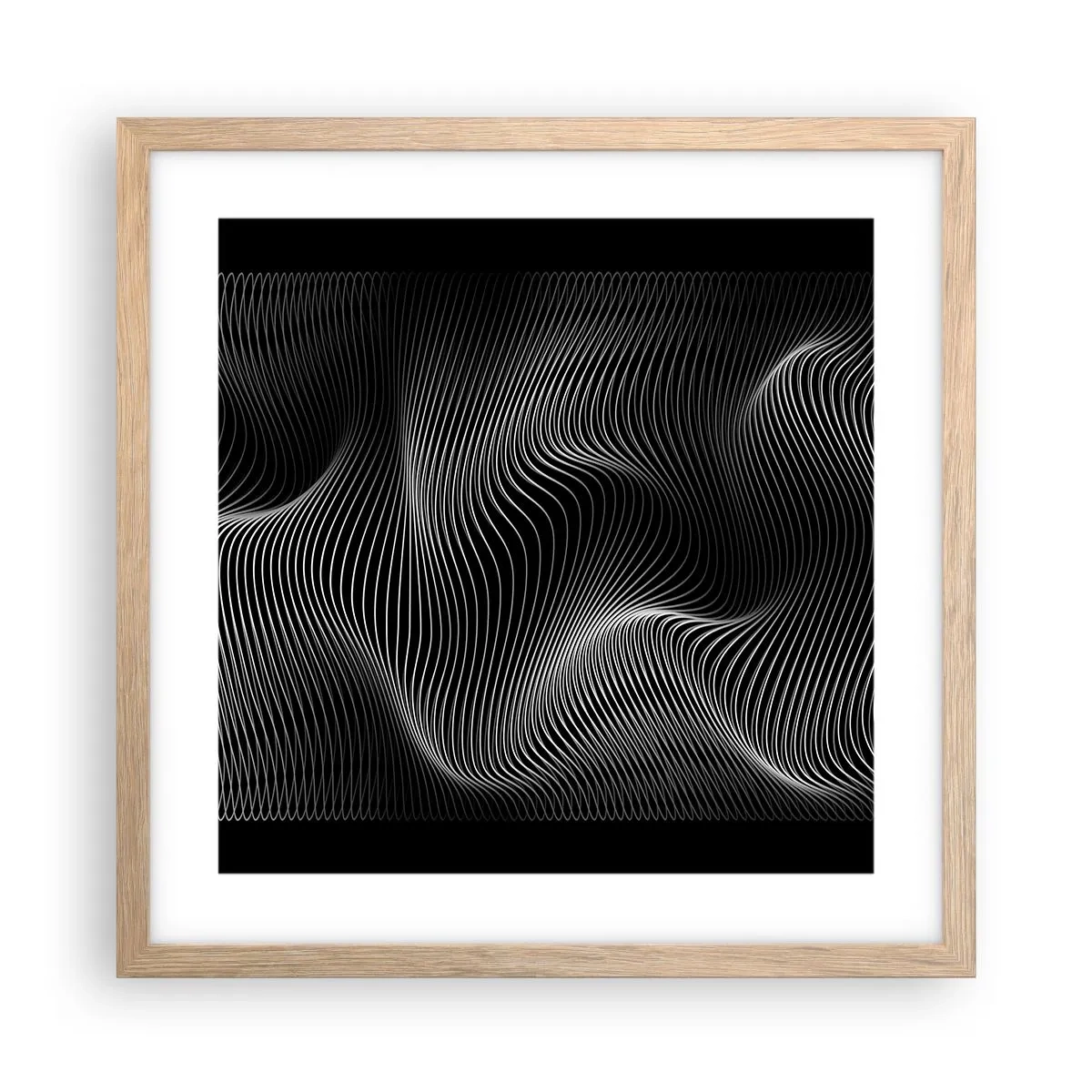 Affisch i ram av ljusek - Ljusets dans i rymden - 40x40 cm