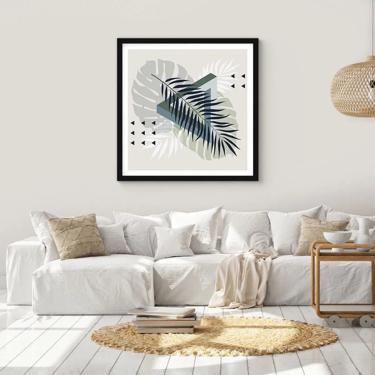 Affisch i svart ram - Natur och geometri – två ordningar? - 60x60 cm