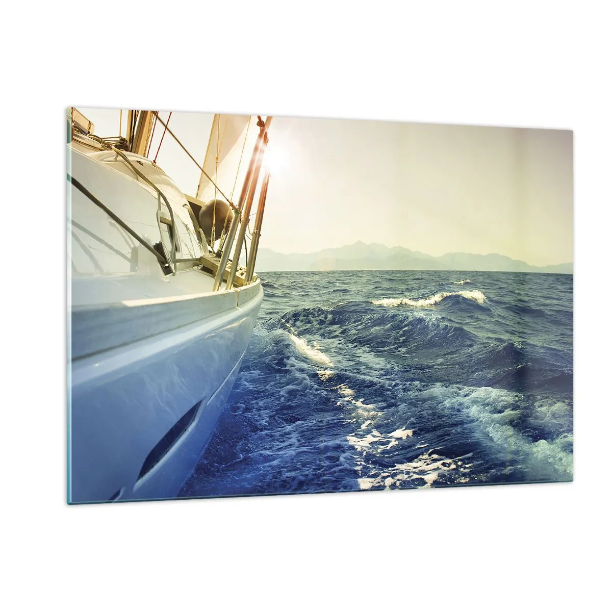 Glastavla - Bild på glas - Mot äventyret - 120x80 cm