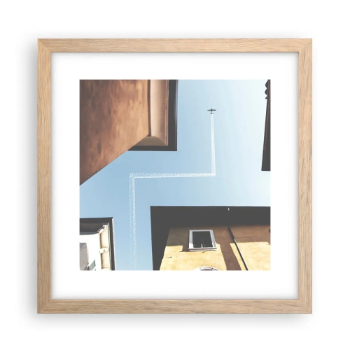 Affisch i ram av ljusek - Ovanför stadens labyrint - 30x30 cm