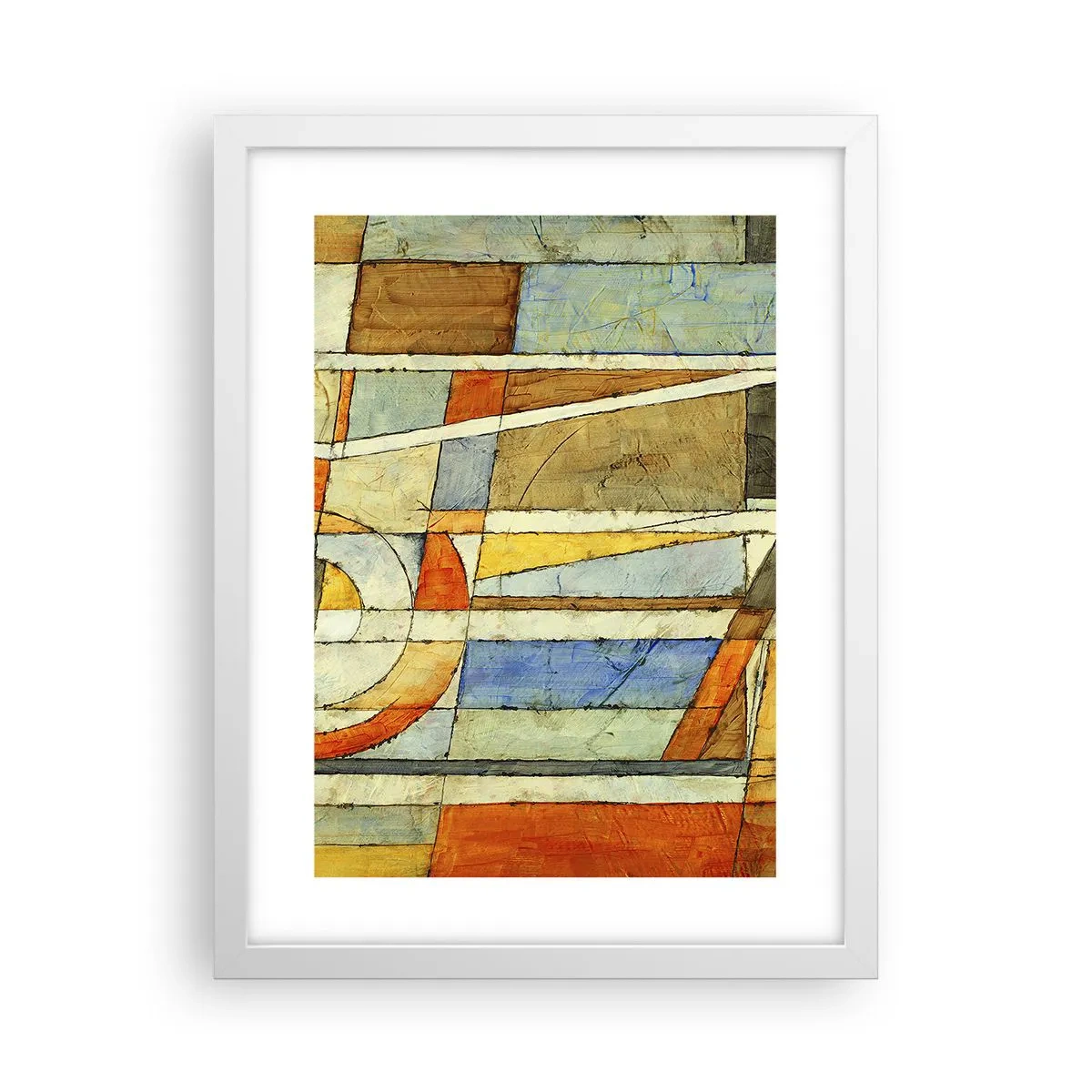 Affisch i vit ram - Kubismen på bygget - 30x40 cm