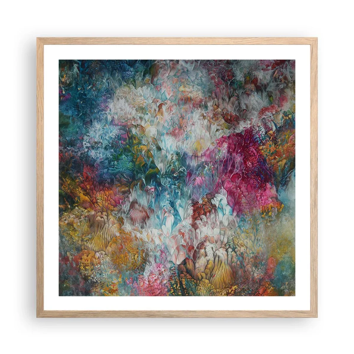 Affisch i ram av ljusek - I full blom - 60x60 cm
