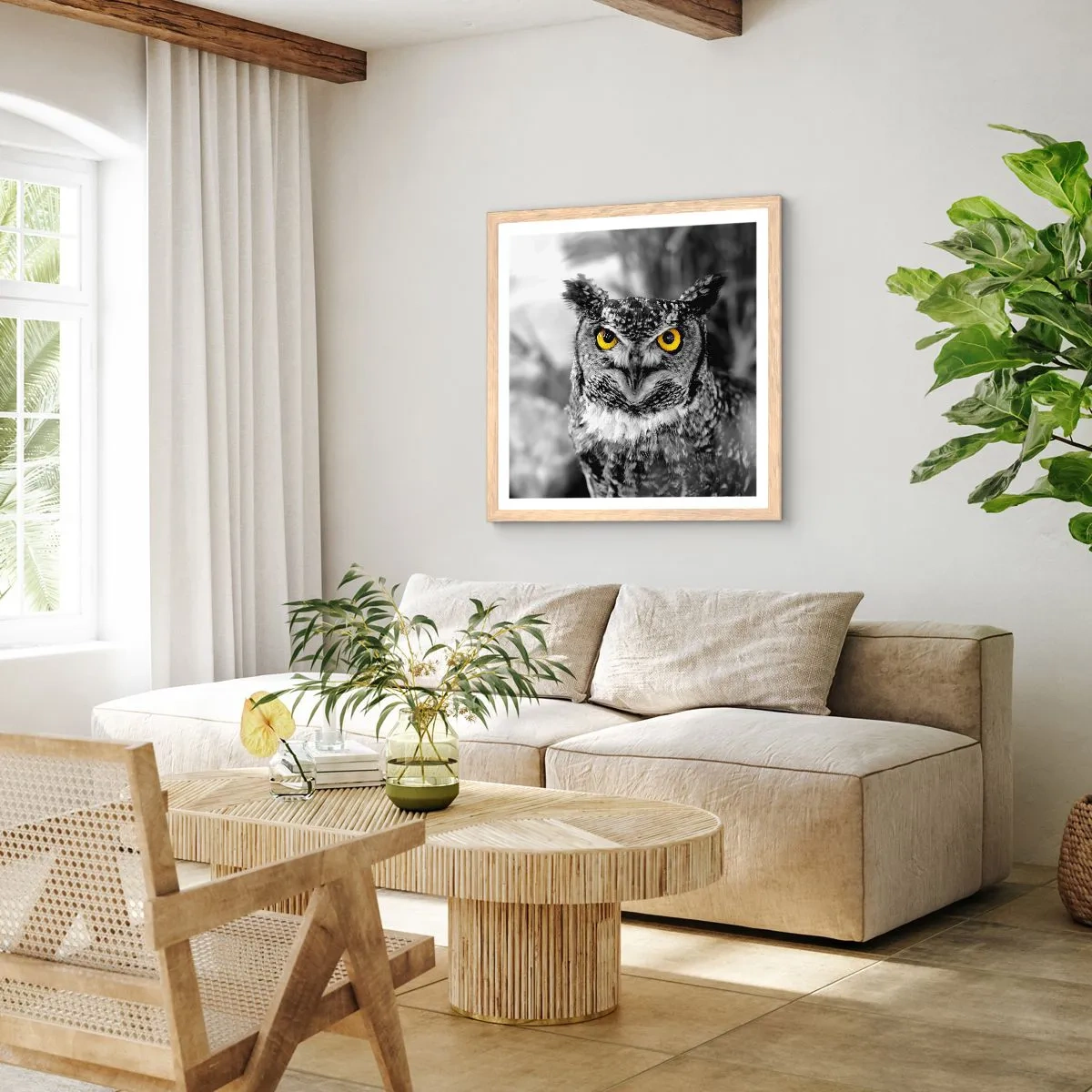 Affisch i ram av ljusek - Inget kommer undan - 40x40 cm