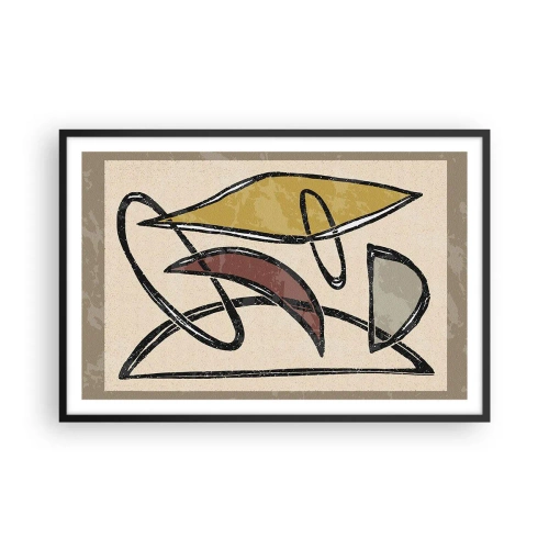 Affisch i svart ram - Vertikaler och nivåer - 91x61 cm