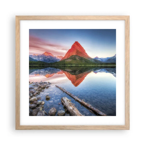 Affisch i ram av ljusek - Glöd och kyla - 40x40 cm