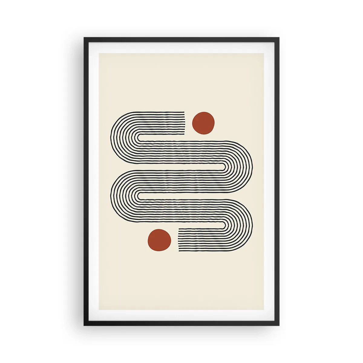 Affisch i svart ram - från början till slutet - 61x91 cm