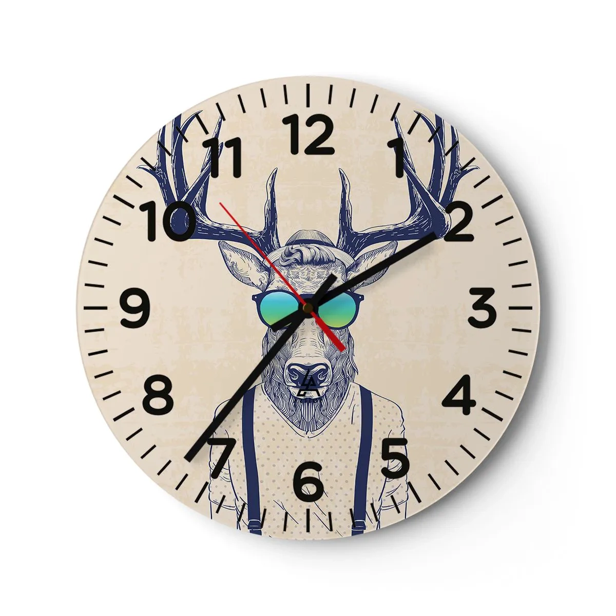 Väggklocka - Klocka på glas - Och vem väntade du på? - 30x30 cm