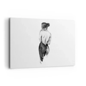 Canvastavla - Bild på duk - Världen försvinner i hennes närvaro - 120x80 cm