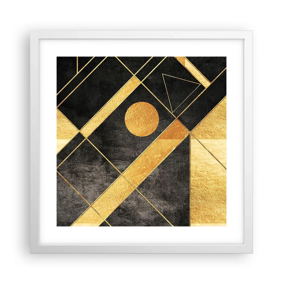 Affisch i vit ram - Öknens sol - 40x40 cm