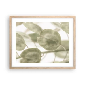 Affisch i ram av ljusek - I början fanns det löv... - 50x40 cm