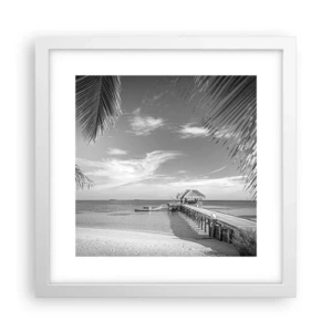 Affisch i vit ram - Minne eller dröm? - 30x30 cm