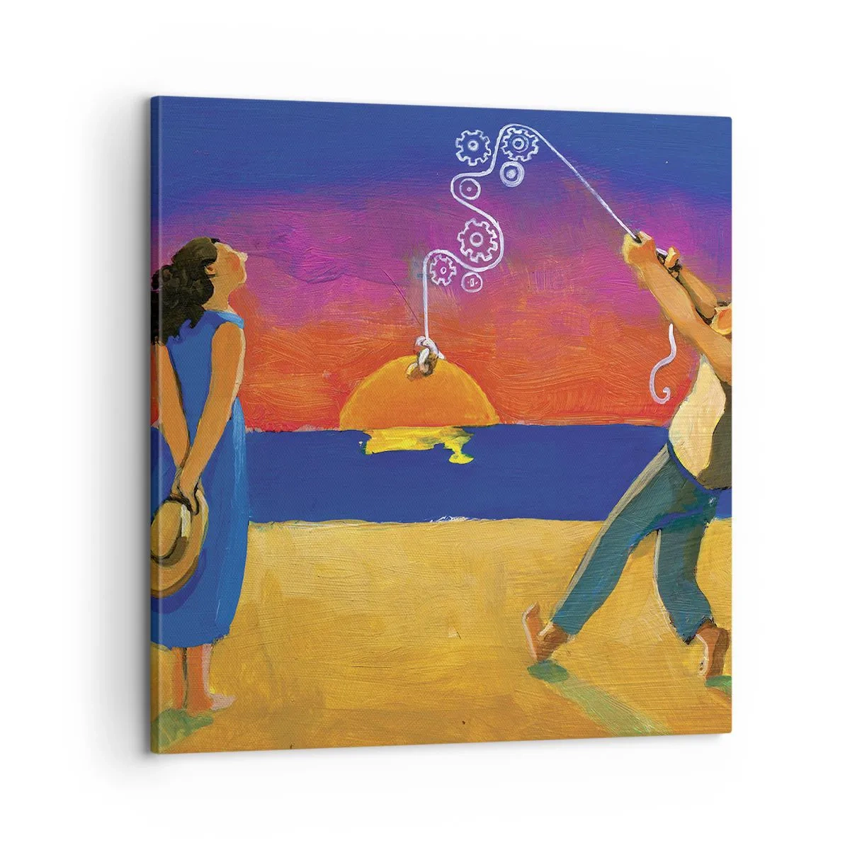 Canvastavla - Bild på duk - Mer än en stjärna från himlen - 60x60 cm