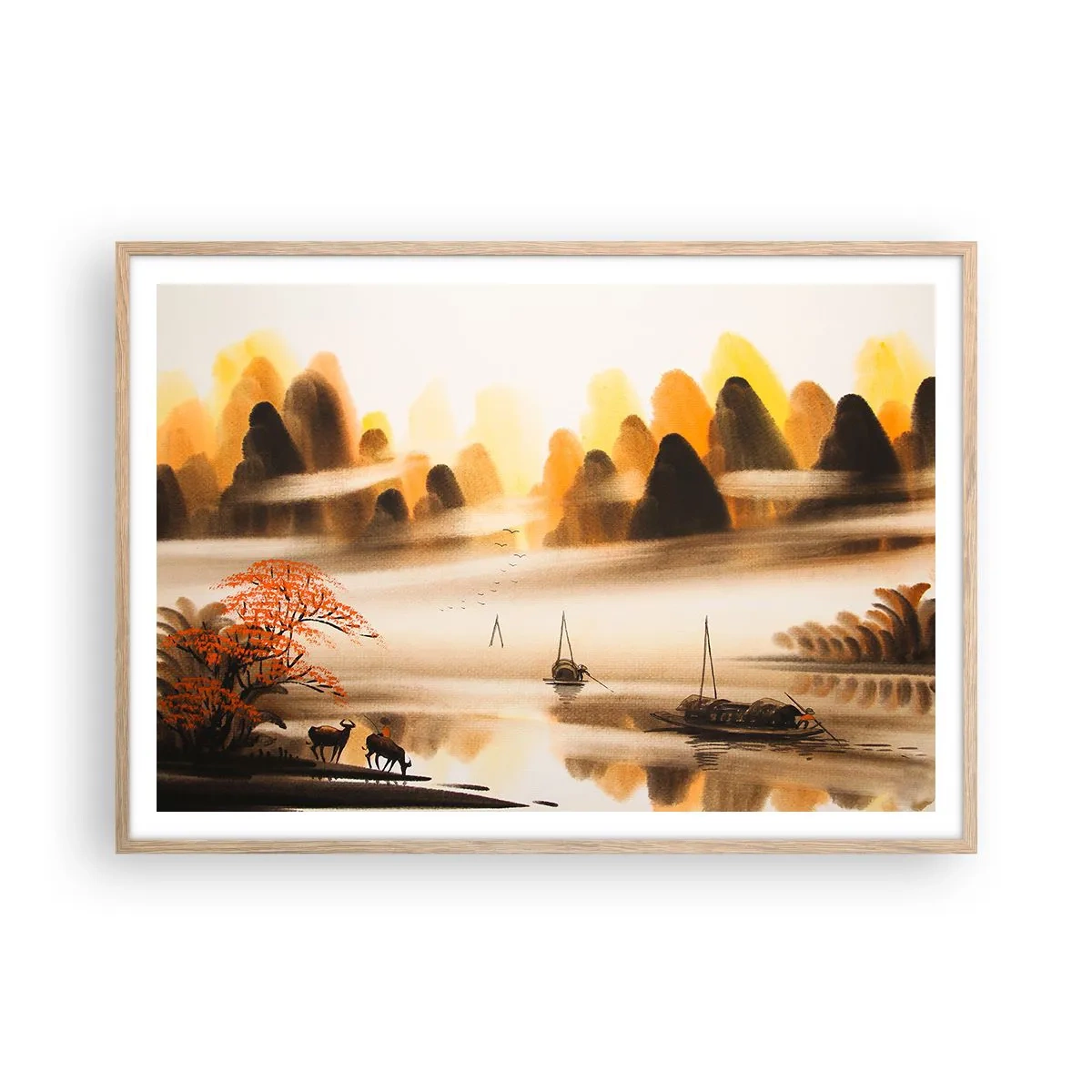 Affisch i ram av ljusek - Längre bort än Fjärran Östern - 100x70 cm