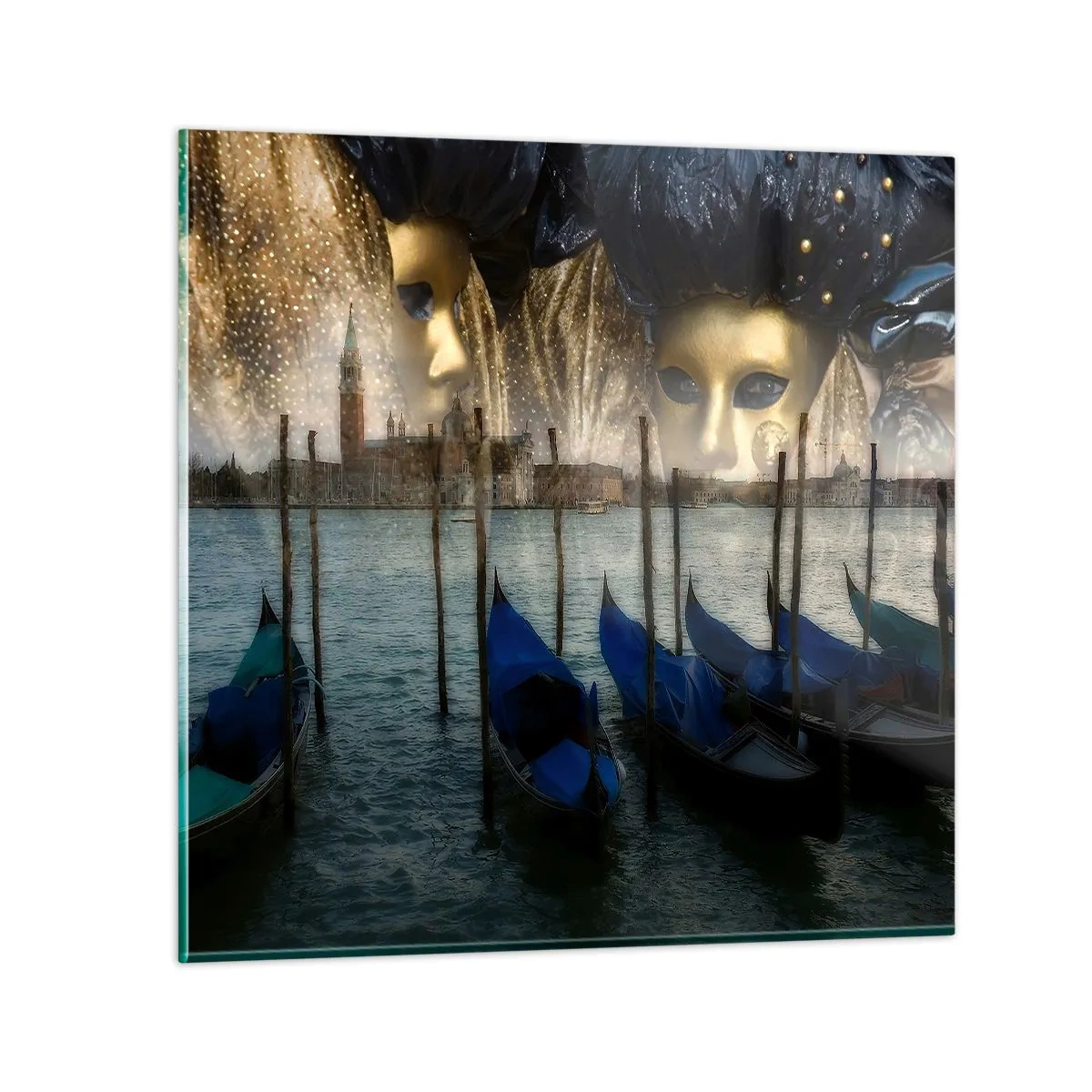 Glastavla - Bild på glas - På tiden att starta karnevalen - 30x30 cm