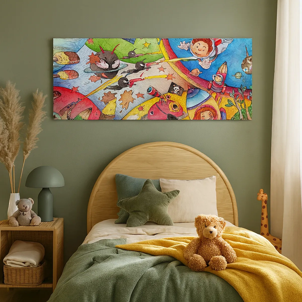 Canvastavla - Bild på duk - Stora rymdäventyret - 30x30 cm