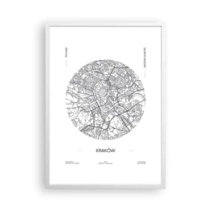 Affisch i vit ram - Krakóws anatomi - 50x70 cm