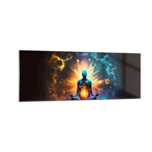 Glastavla - Bild på glas - Kosmisk stillhet - 140x50 cm
