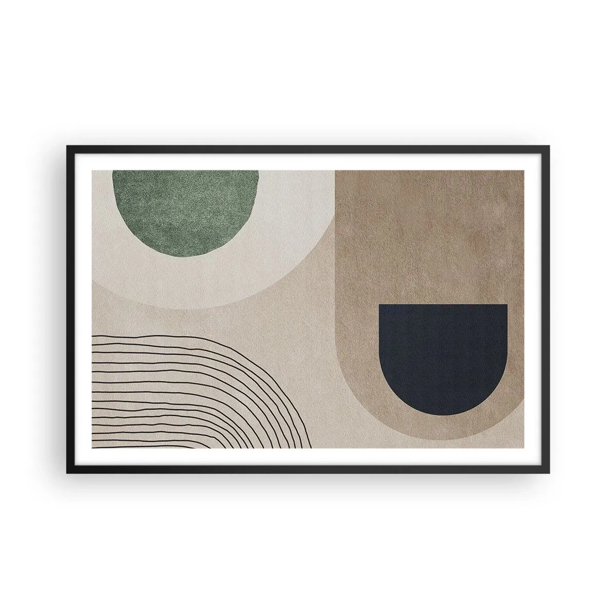 Affisch i svart ram - Ovalens mjukhet - 91x61 cm