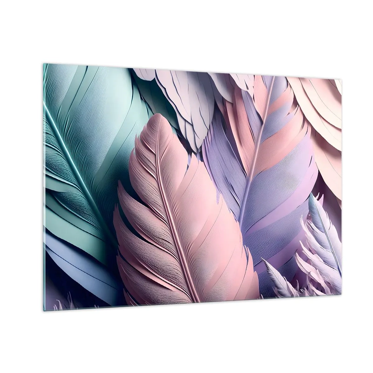 Glastavla - Bild på glas - Fågelstil - 100x70 cm