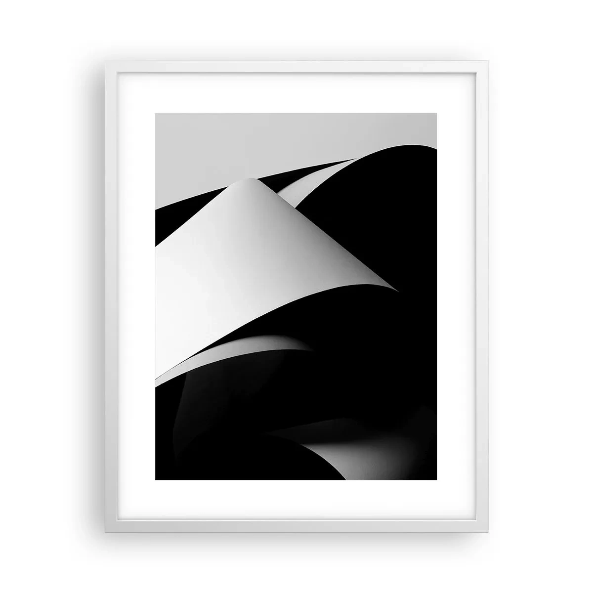 Affisch i vit ram - Ljusplan från skuggornas djup - 40x50 cm