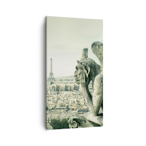 Canvastavla - Bild på duk - Ett samtal i Paris - 45x80 cm