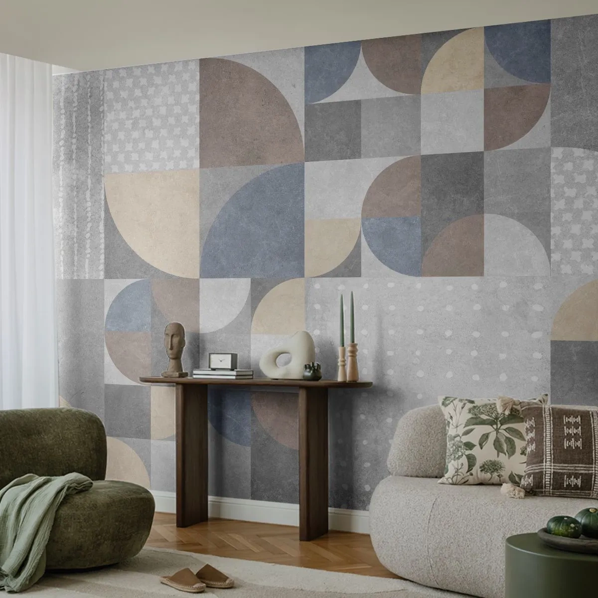 Fototapet på mått Premium Canvas - Keramisk fantasi - Abstraktion, Bit, Geometriskt mönster