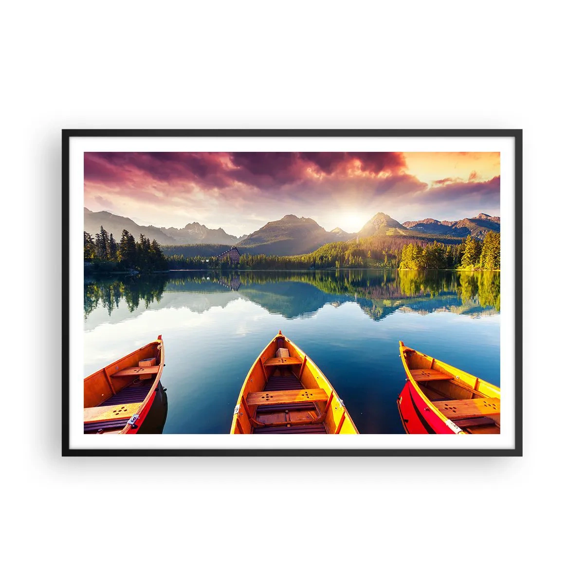 Affisch i svart ram - Ingenting mot naturen - 100x70 cm