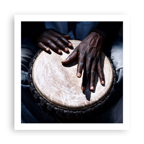 Affisch - Lev efter din rytm - 60x60 cm