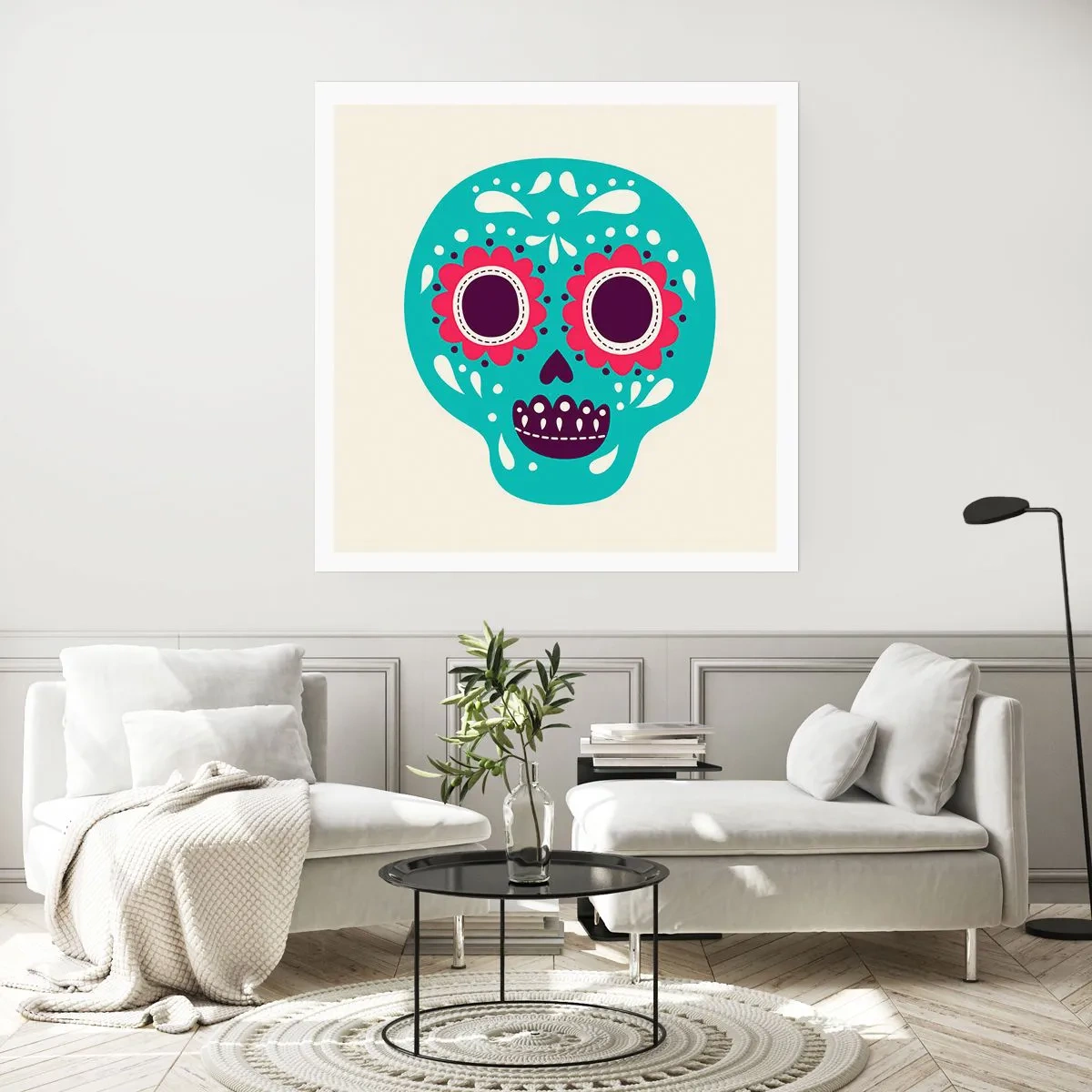 Affisch - Livet - nöje till döden - 60x60 cm