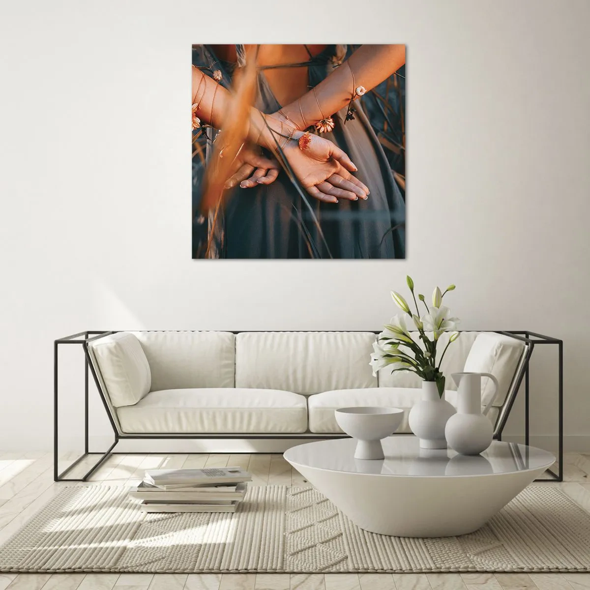 Glastavla - Bild på glas - Bunden till naturen - 30x30 cm