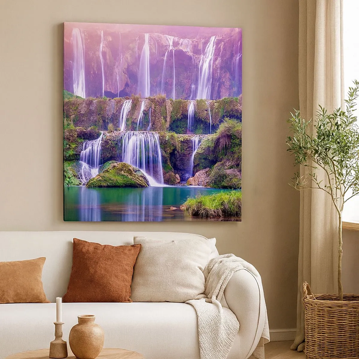 Canvastavla - Bild på duk - Trappan till himlen - 30x30 cm