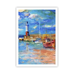 Affisch - Eftermiddag i regnbågsviken - 70x100 cm