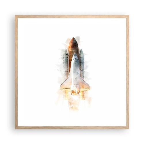 Affisch i ram av ljusek - Upptäckare efter start - 60x60 cm