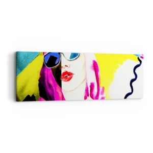 Canvastavla - Bild på duk - Jag är varken vit eller svart - 90x30 cm