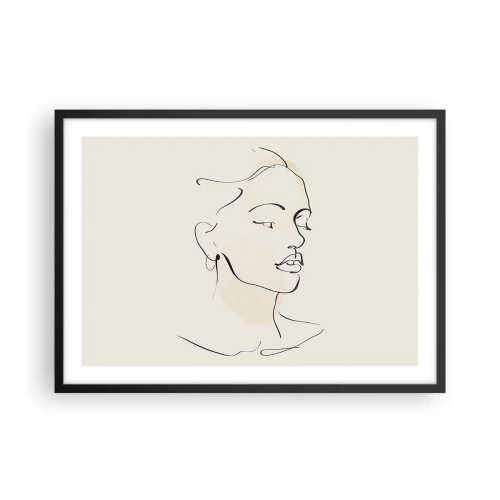 Affisch i svart ram - Säkra drag - 70x50 cm