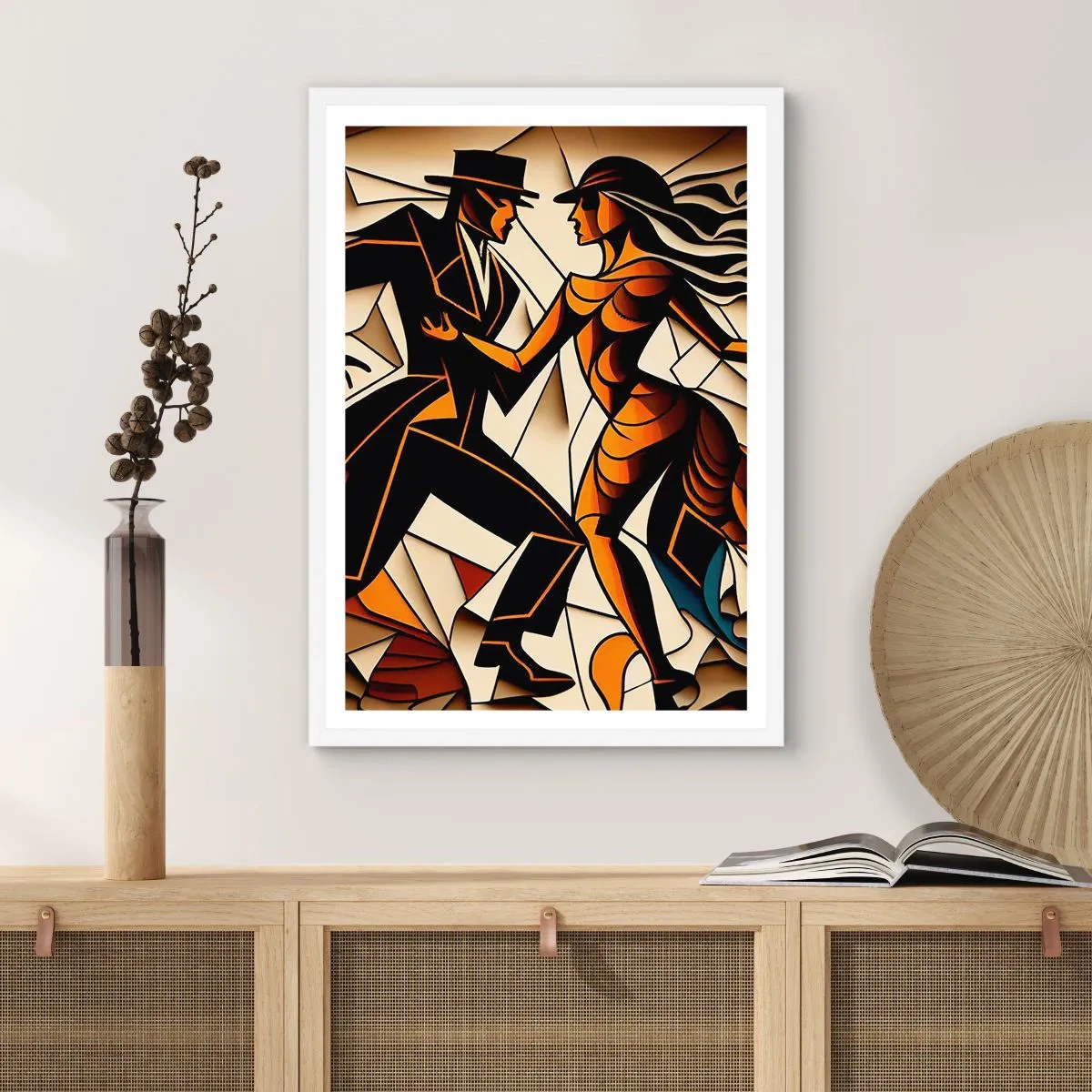 Affisch i vit ram - Passionsdans - 70x100 cm