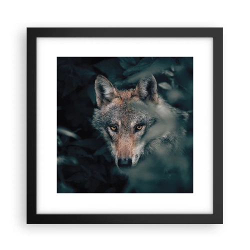Affisch i svart ram - Jägare - 30x30 cm