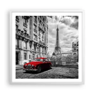 Affisch i vit ram - Rovdjuret i staden - 60x60 cm