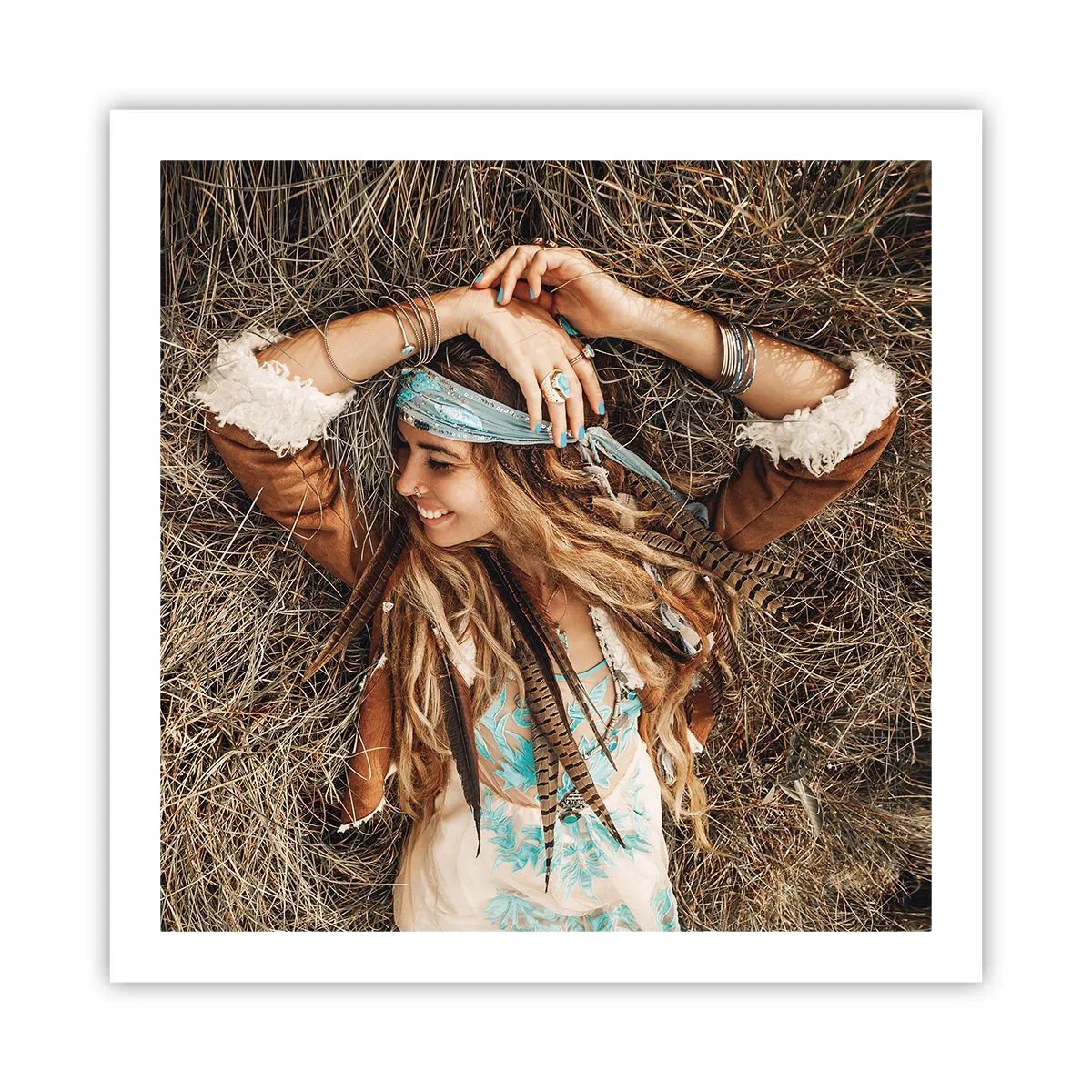 Affisch - På väg till kärlekens sommar - 60x60 cm