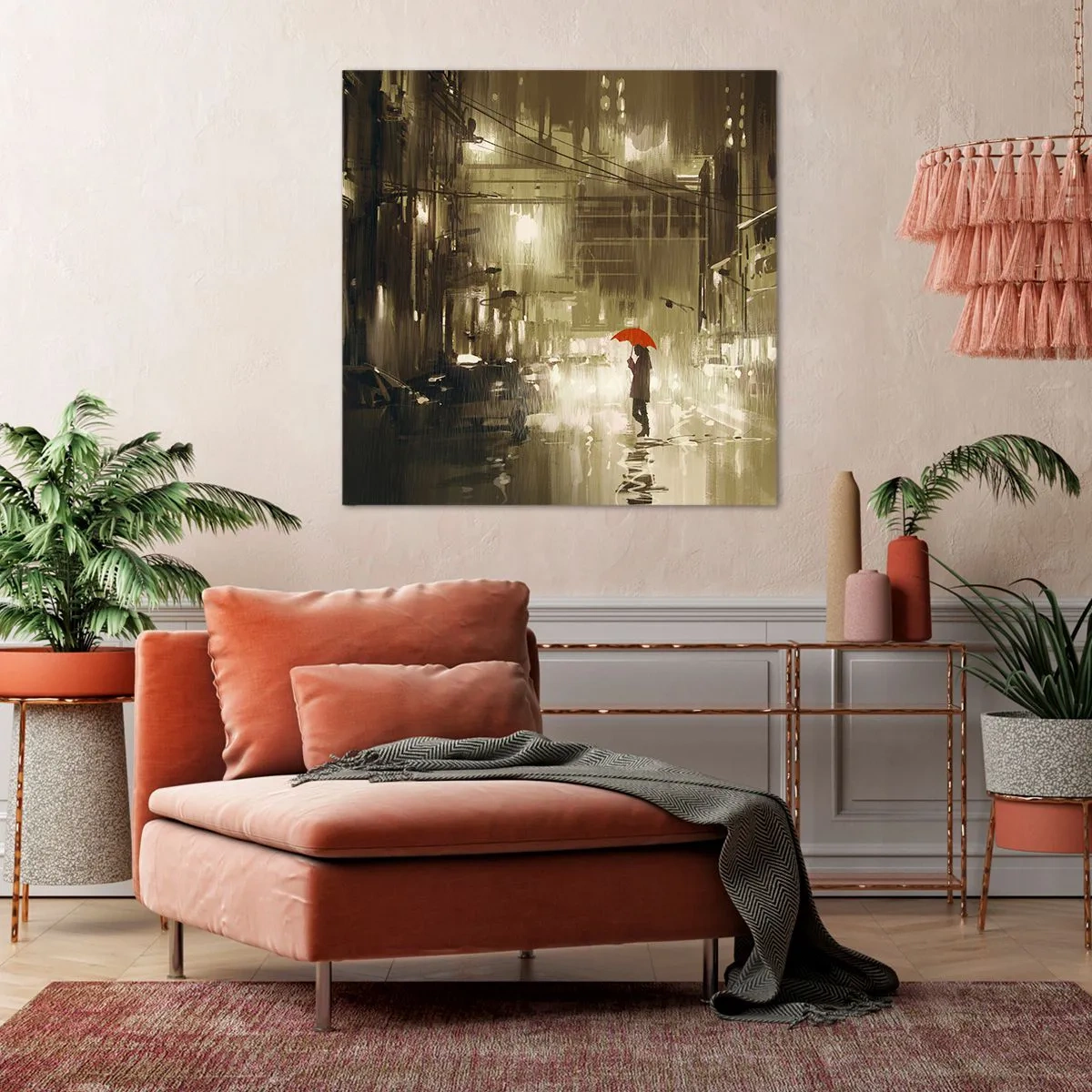 Canvastavla - Bild på duk - Själv, men inte ensam - 50x50 cm
